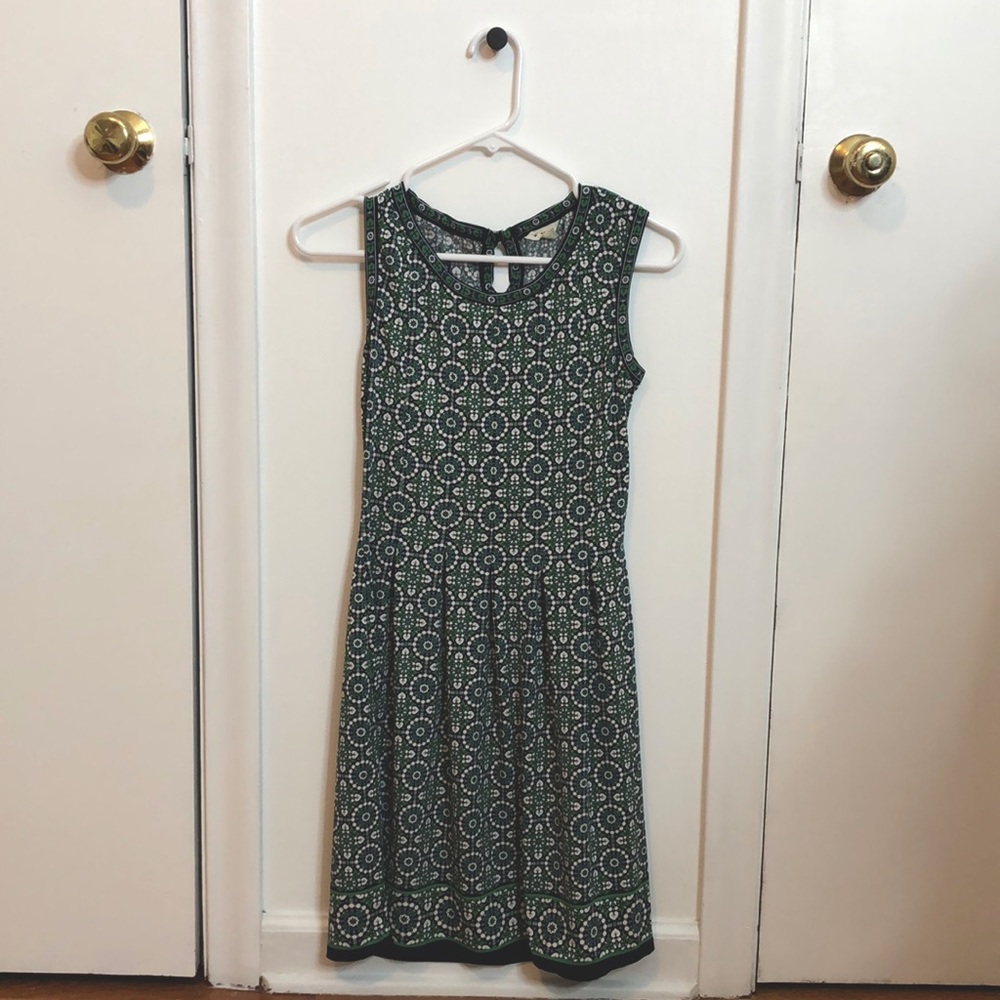 Max Studio Floral Dress XS Green, LIKE NEW